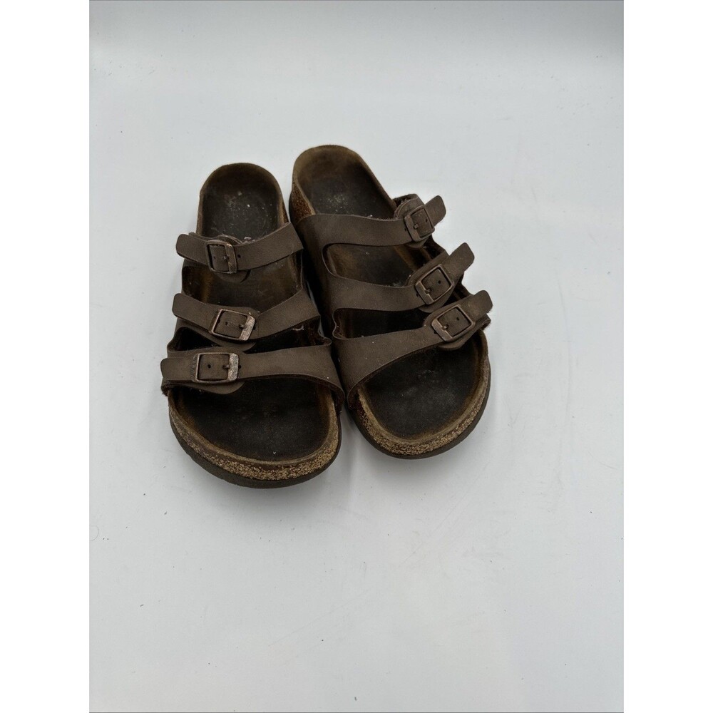 Birkenstock Florida Kids Youth 8 Brown 3 Strap Sandals Cork Footbed EU 39 Casual
